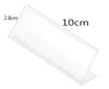 Acrylique T 3x8 cm 1.5mm en plastique transparent bureau signe étiquette affichage carte étiquette support porte-papier étiquette prix cadre cadre support Acry