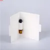 100 adet / grup 1 ml 2 ml Parfüm Şişesi Kağıt Kart Ambalaj Doldurulabilir Damlalık Kahverengi Kokulu Test Borusu Bottlehigh Qty