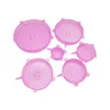 Silicone Stretch Suction Pot Lids Tools Food Grade Fresh Keeping Wrap Seal Lid Pan Cover Nice Kitchen Accessories 6PCS/Set LLB12698