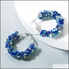 Dangle Lustre Boucles D'oreilles Bijoux Mode Cerceau Paillettes Paillettes Géométrique Charme Conception Grand Rond Bling Femmes Dame Boucle D'oreille Cadeaux De Fête Goutte