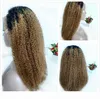 1B 27 Blonde en dentelle avant perruque avant Indien indien bouclé bouclé ombre Heuvrages coiffure colorée de couleurs pré-cueillies bouclées blondes t partie frontale nat7325865