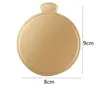 100pcs / set 8cm Round Mousse Cake Boards Gold Paper Cupcake Dessert Skärm Bricka Bröllop Födelsedagstårta Pastry Decorative Tools Kit