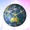 Wall Clocks Luminous Oceania Area Shape Clock Battery Powered Hanging Glow In The Dark For School Office Kitchen Size