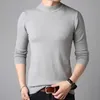 Liseaven Uomo Maglioni in Cashmere Manica Intera Pull Homme Maglione Pullover Tinta Unita Top da Uomo 210813