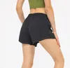 LU-16 Elastic Waist Mesh Women's Hotty Hot Shorts Yoga Broek Hardlopen Fitness Casual Losse Ademend Verborgen Rits Zak Sport Korte Gymkleding Damesondergoed