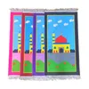 Arab Children Islamic Muslim Prayer Rug Polyester Portable Braided Mats Simply Print Travel Mat Blanket 48*90cm worship Carpets 210724