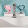 Creative PP Plastic Leaf Shape Soap Dishes Drain Holder Box Bathroom Accessories Toilet Laundry Bathroom Supplies Tray Gadgets