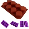 Koppformad tårta Bakningsform Handgjorda Tvål Silikonformar Åtta Cirklar Ice Cube DIY Tool Ej giftig Högtemperaturresistens CCF6966