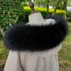 Faux Raccoonの毛皮の襟のスカーフ女性男性の子供たちのジャケットフードカラー100％高品質ラップ冬の暖かい服アクセサリーH0923
