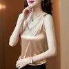 Silk Camis Women Tank Top Sexy Vest Summer Sleeveless Solid V-neck Tops Office Lady Satin Clothes Blusas 13376 210506