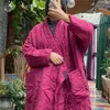 Johnature الصينية نمط القطن الكتان ستر للنساء روز خمر حزام معاطف الربيع الخامس الرقبة طويلة الأكمام الإناث ستر 210521
