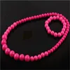 Colorful Beads Jewelrys Sets Pendants Necklace Bangle Acrylic Fiower Kids Children Jewelry Girl Charm Bracelet Necklaces 2 2nc K2