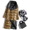 플러스 사이즈 여성 더블 양면 긴 재킷 화이트 오리 아래로 코트 겨울 더블 브레스트 따뜻한 파카 스노우 outwear