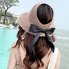 Geniş Memlu Şapkalar Kadın Yaz Vizörleri Kapak Katlanabilir Yuvarlanabilir Güneş Şapk Büyük Plaj Saman Chapeau Femme UV Koruma Kapı Şirketi