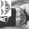 Tymczasowe naklejki na tatuaż Wodoodporny czarny róży Peony Kwiat design ramię tatuaż błysk Fałszywe rękawy tatuażowe dla mężczyzn dla kobiet dziewczyny 9072719