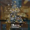 Wall Stickers Christmas Windows Sticker Santa Claus Merry Decorations For Home 2021 Ornament Year 2022 Noel Xmas Gifts