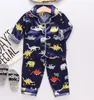 6m-4t! Baby pyjamas sätter höst barn tecknad pyjamas för tjejer pojkar Sleepwear långärmad bomull Nightwear barn kläder