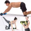 AB Wheel Roller Stretch Elastic Abdominal Med Motstånd Dra Rope Verktyg Muskel Trainer Övning Hem Fitness Utrustning ABS Rollers Workout Core Strength Training