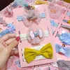 3pcs / set nouvelles petites filles mignon fleur arc bandeau élastique enfants doux bandeau cheveux accessoires 199 Z2