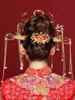 Coiffure traditionnelle chinoise bâton de cheveux femmes épingle à cheveux accessoires de mariage épingle en or pince peigne tête bijoux Clips Barrettes