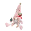 Poupée de noël sans visage, décoration rose mignonne, jouets de fête de noël, jouets en peluche pour enfants, cadeaux