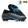 أعلى mercurial superfly 7 النخبة fg soccer cleats أحذية أسود أبيض أزرق وردي الليزر قرمزي معدني الفضة الإيمان أنثراسيت الرجال مصمم أحذية كرة القدم أحذية رياضية