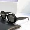 Lunettes de soleil mode 4S194 zonnebril design cadre ovale minimalistisch pur spiegel zwart reisstijl ete bescherming UV400 qualite supérieure transport met boite