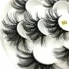 7 par 25mm grossist faux cils wispy eyelashes tjock lång ögonfransförlängning Crisscross fransar gör upp verktyg för skönhet