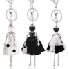 uttalande mode nyckelkedja kvinnor keychain lady pendants söta charm gåvor