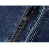Dark Blue Jeans Men Stretch Slim Straight Regular Fit Spring Casual Pants Denim Trousers Men's Clothing Man Jeans Fashion Brand 211103