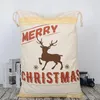 Canvas Christmas Santas حقيبة كبيرة من الأكياس Claus Candy Claus Gift Santa Sacks for Festival Decoration4055690