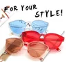 Fashion Sunglasses Frames Women Candy Color Clear Womens Colourful Sun Glasses Transparent Sunglass Oval Men