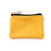 Solid Color Canvas Change Storage Bag Outdoor Portable Zipper Wallet DIY Children Coin Purse Cosmetic Bags RRA11314