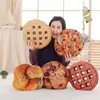 Simulação biscoito pizza pão macio cápsula caseira almofada infantil brinquedo de brinquedo