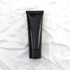 Bouteilles vides de récipient de crème pour les mains en plastique noir Squeeze Tubes souples avec bouchon à vis