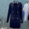 Lana da donna Miscele da donna Stile francese Moda invernale Cappotto di lana con diamanti Donna Lavoro pesante Piccolo profumo Doppio petto