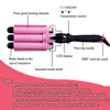 Elektryczny Hair Curler 3 Barrel Curling Iron Big Wave Włosy Włosy Tongs Narzędzia stylizacji LCD Wyświetlacz Wail