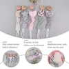 Chaîne porte-sucette bébé Clips factices en bois personnalisés jouet en peluche Animal nouveau-né mamelons chaînes de mamelon en coton M3721