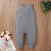 Summer Baby Romper Cartoon Rabbit Print Sleeveless born Jumpsuit Girl Boys Clothes Grey Trousers Bodysuit 210515