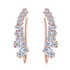 Luxury Shining Angle Wing Ear Cuff Earrings for Women Cubic Zirconia Rose White Gold Color Fashion Jewelry E791 E792