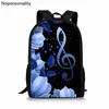 Nopersonality Piyano Sırt Çantası Kadınlar Müzik Notu Desen Teenage Girls School Bags Çocuk Öğrenci Çağrı Mochila Escolar