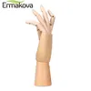 ERMAKOVA Wood Art Mannequin Hand Model Perfect for Drawing Sketch Wooden Sectioned Flexible Fingers Manikin Figure 211108