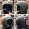 Vintage japansk äkta TTCO motorcykelhjälm retro café racer öppet ansikte Casco 500tx moto glasfiber ljusvikt hjälm q0630