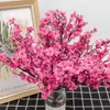 Silk Gypsophila Artificial Flowers for Decoration Home Plastic Stem Bride Wedding Bouquet Mariage Cherry Blossom Fake Flower DIY Y0630