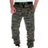 Herrenhose, schick, lässig, für Herren, mit Kordelzug, Polyester, Fitness, modisch, Camouflage, lockere Passform, Jogger