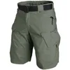 Hommes Tactiques Shorts Randonnée Urbaine Militaire En Plein Air Cargo Ripstop Casual Multi-poches Court Combat Chasse Pêche 210713