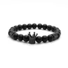 Men Bracelet Natural Moonstone Bead Matte Oxyn Stone Beads Skull Set Crown Jewelry Mens Bracelets For Women1020573