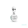 Nowy Oryginalny Posrebrzany Koralik Alloy Family Mother Love Heart Wisiorek Urok Fit Pandora Bransoletka Naszyjnik DIY Kobiety Biżuteria