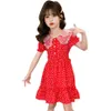 Dress For Girls Heart Pattern Kids Children Party Summer Childrens Clothing 6 8 10 12 14 210528