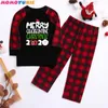 Christmas Família combinando pijama conjunto de veado adulto criança família combinando roupas top + calças xmas sleepwear pj's conjunto bebê romper 210713
